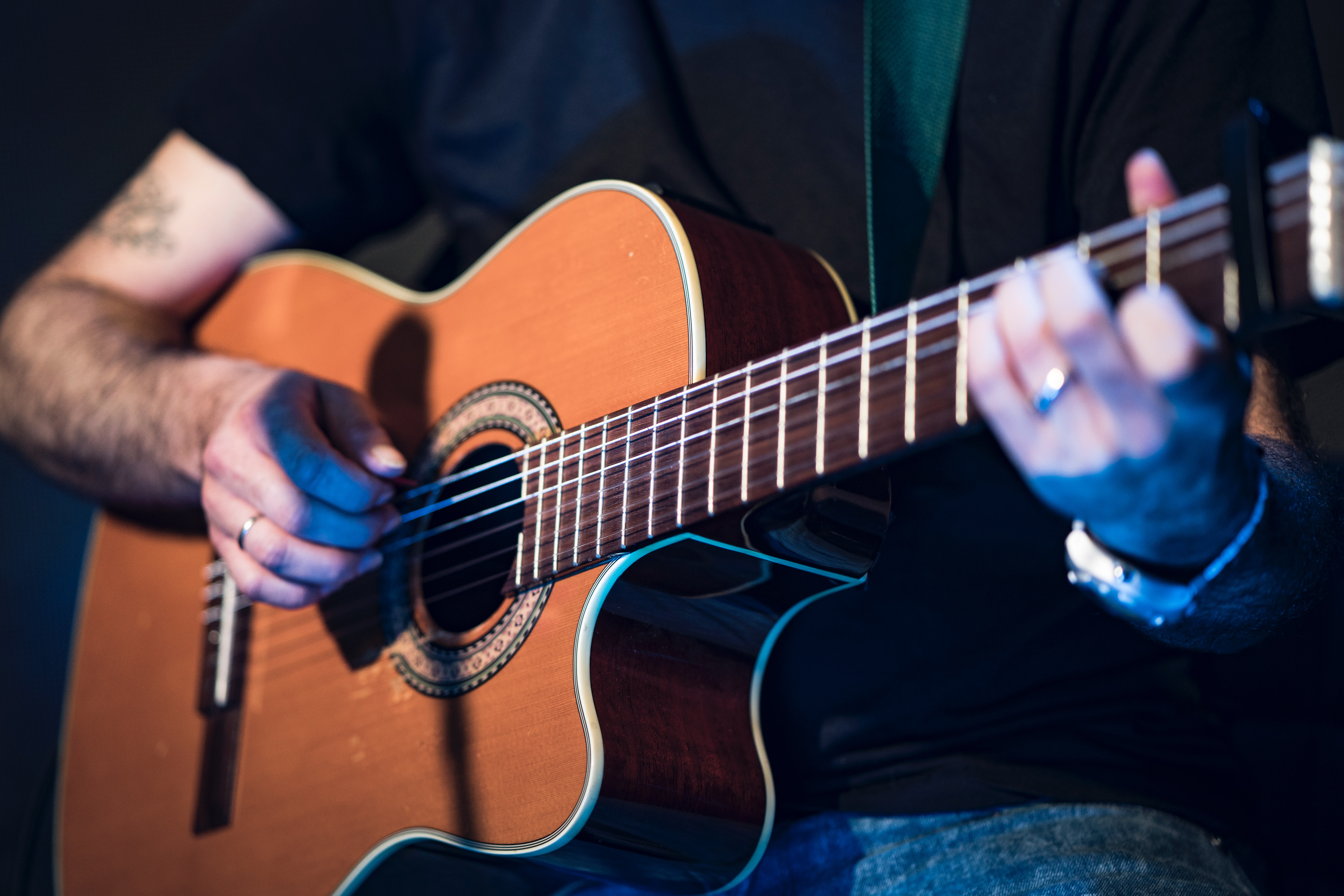 Bryan Chuck band guitar close up