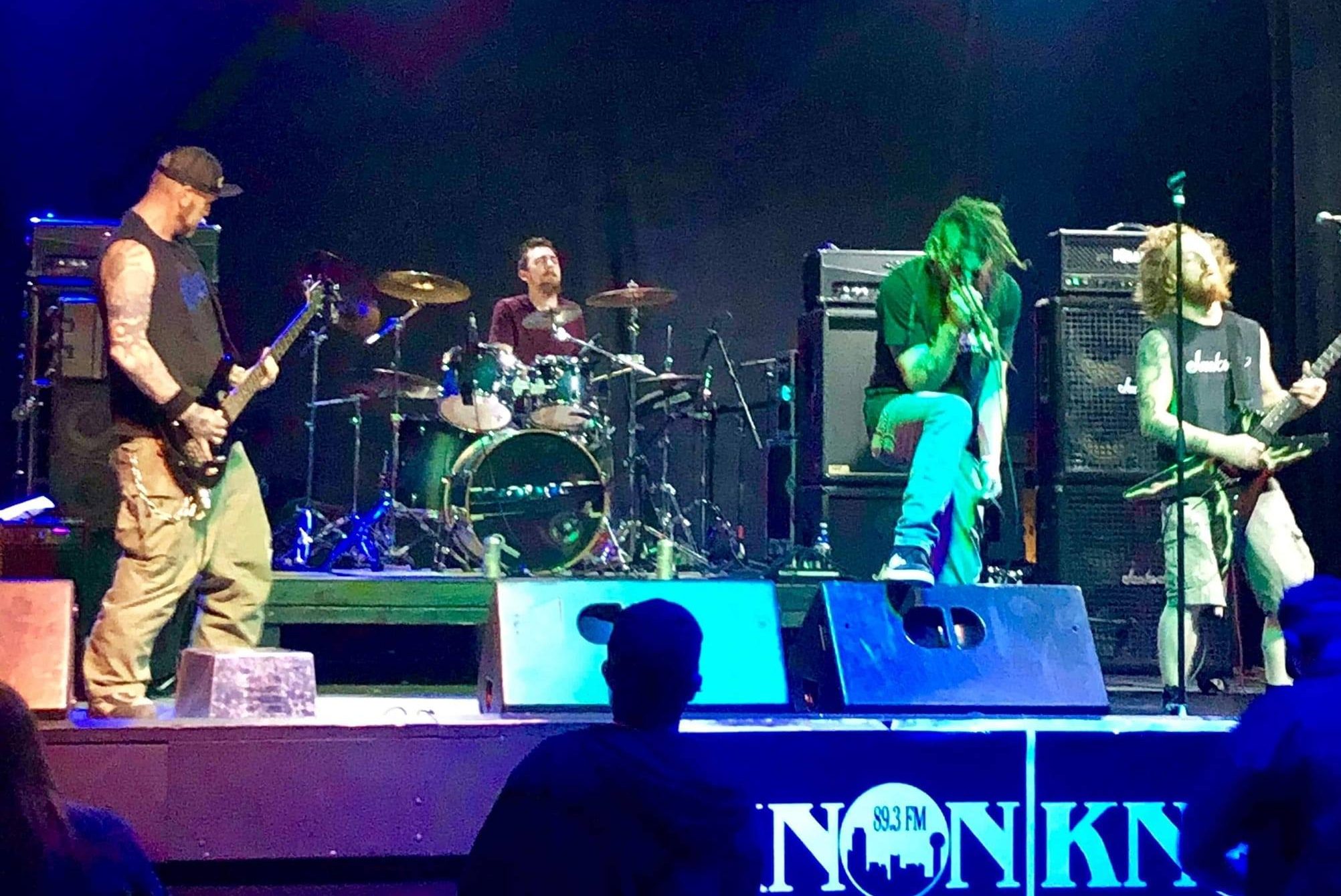 Pantera tribute band on stage