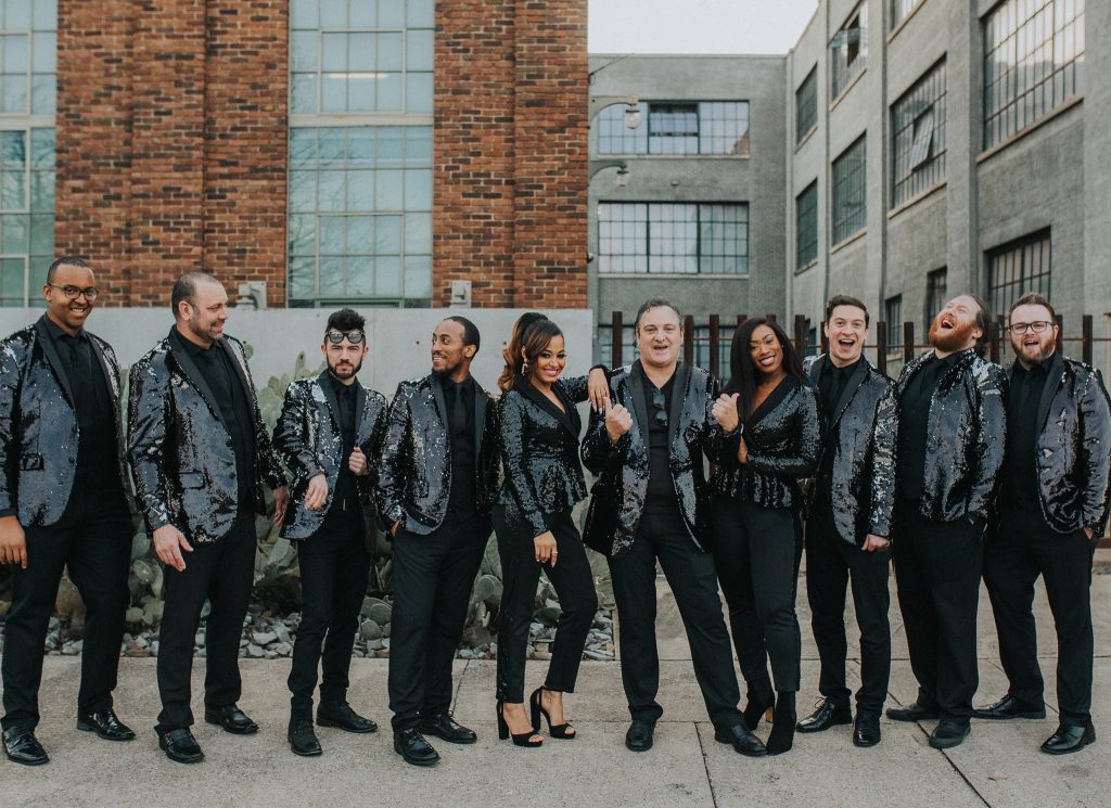 representation of Sounds of Lewisville: Limelight Band at Wayne Ferguson Plaza