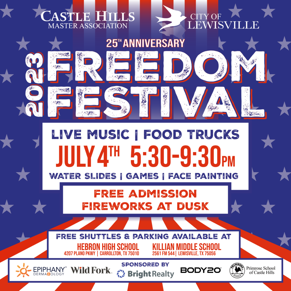 representation of Freedom Fest 23 at Castle Hills Village Shops & Plaza
